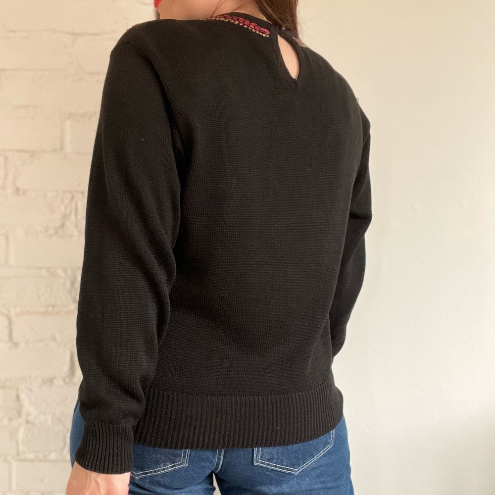 VINTAGE Women’s Sweater Sequins Embellished Festive Knit Size Large - Picture 8 of 12